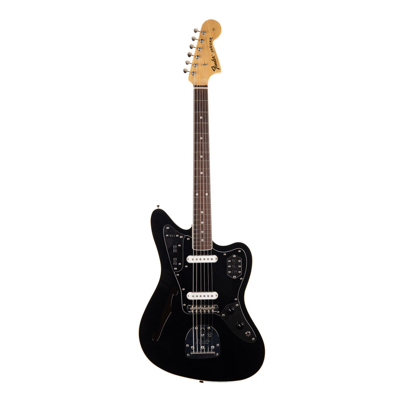 Used Fender Special Edition Jaguar Thinline MIJ Black 2012 | Cream