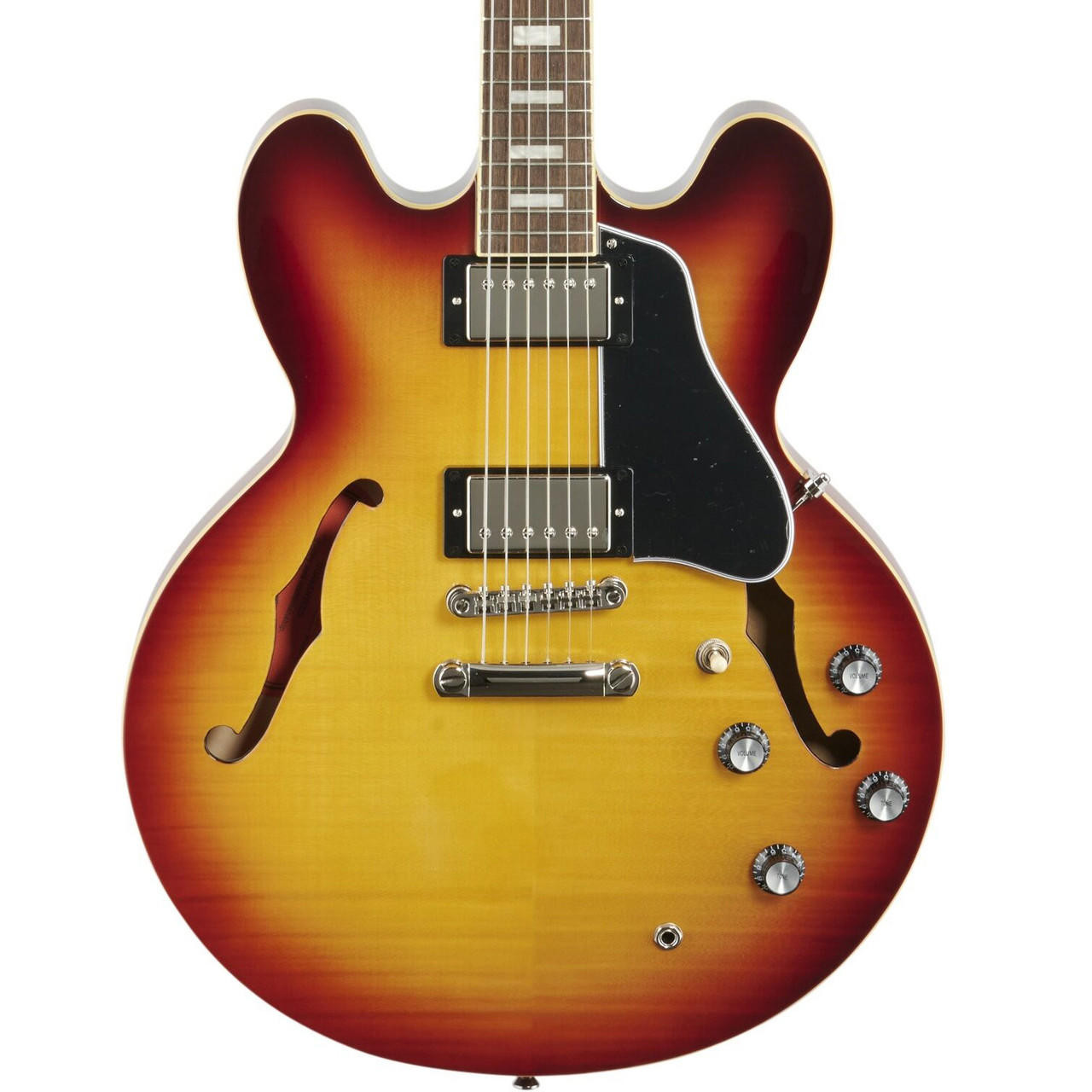 Epiphone ES-335 Figured Semi Hollow - Raspberry Tea Burst | Cream