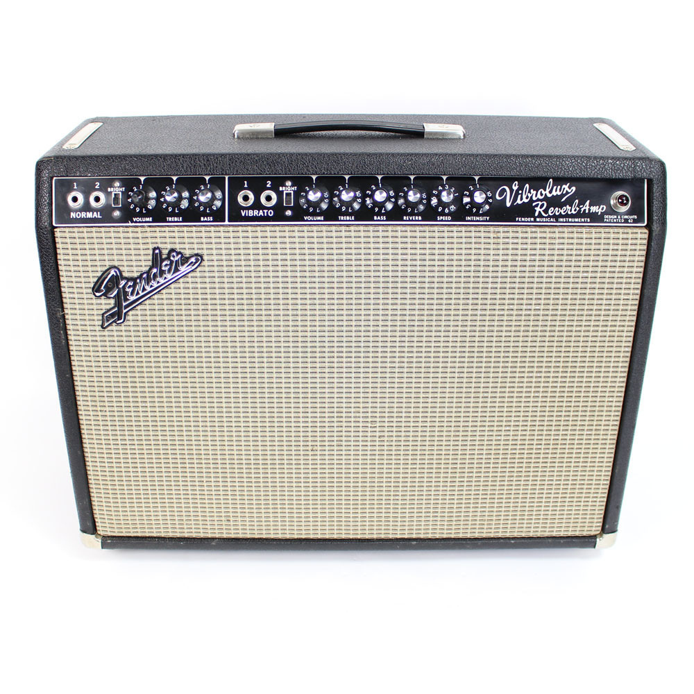 Vintage 1967 Blackface Fender Vibrolux Reverb 2x10 Tube Combo Amp