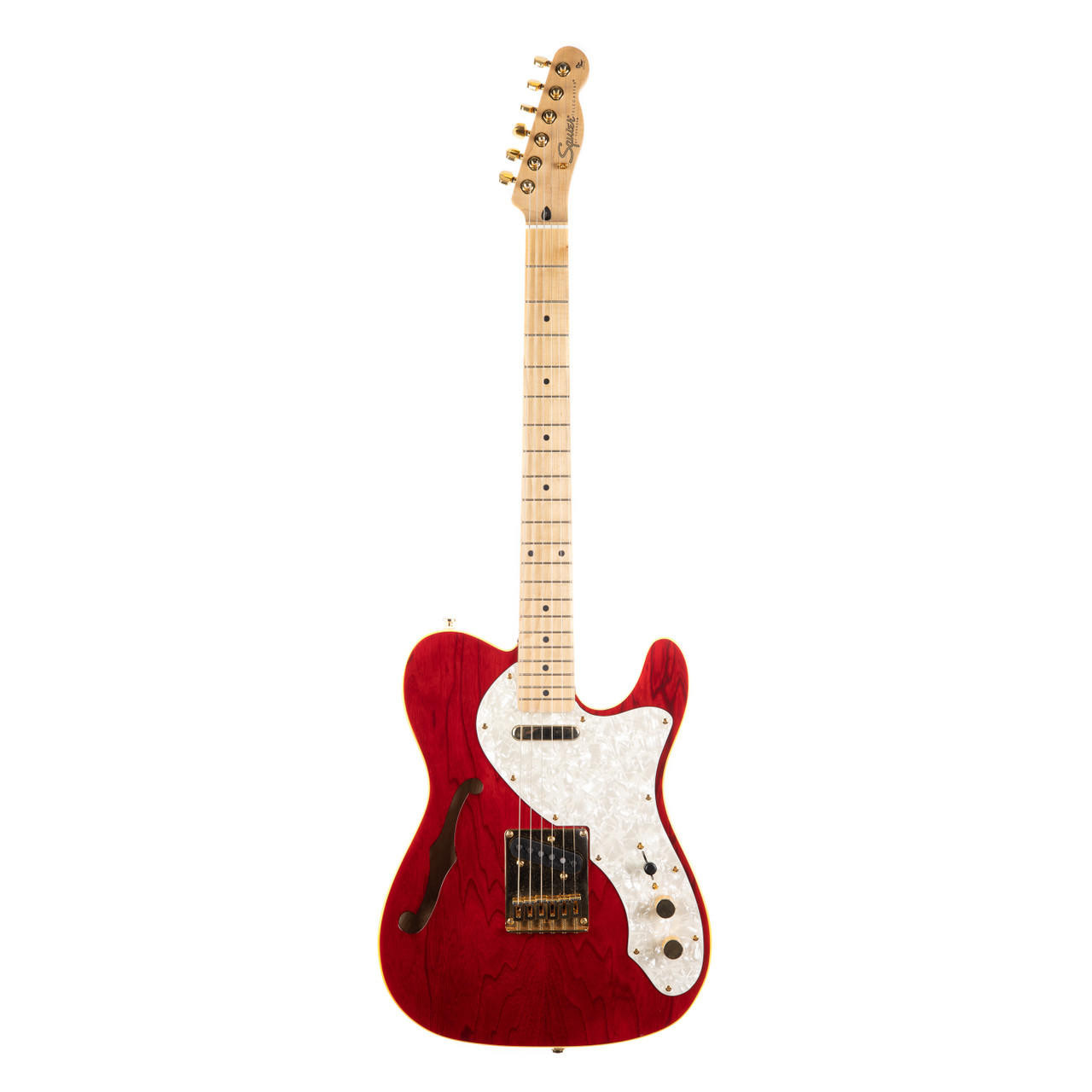 Used Squier Pro Tone Thinline Telecaster Cherry 1997 | Cream City