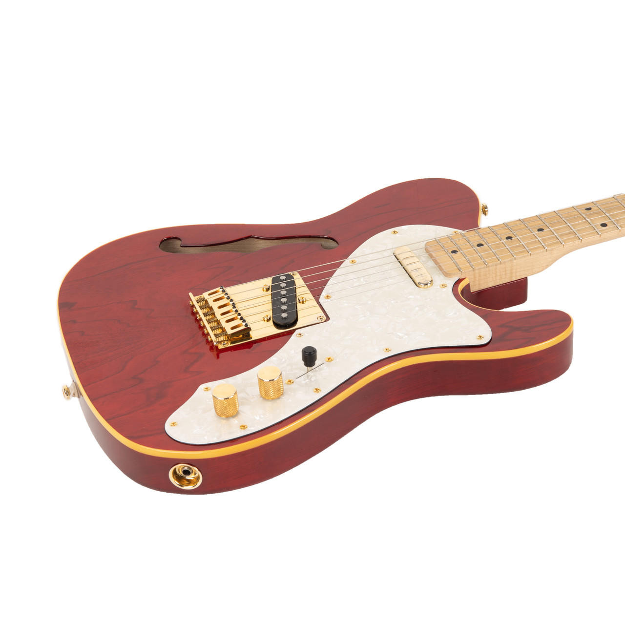 Used Squier Pro Tone Thinline Telecaster Cherry 1997 | Cream City
