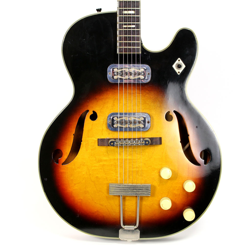 1966 Vintage Harmony Meteor Hollow Body Electric Guitar | Cream