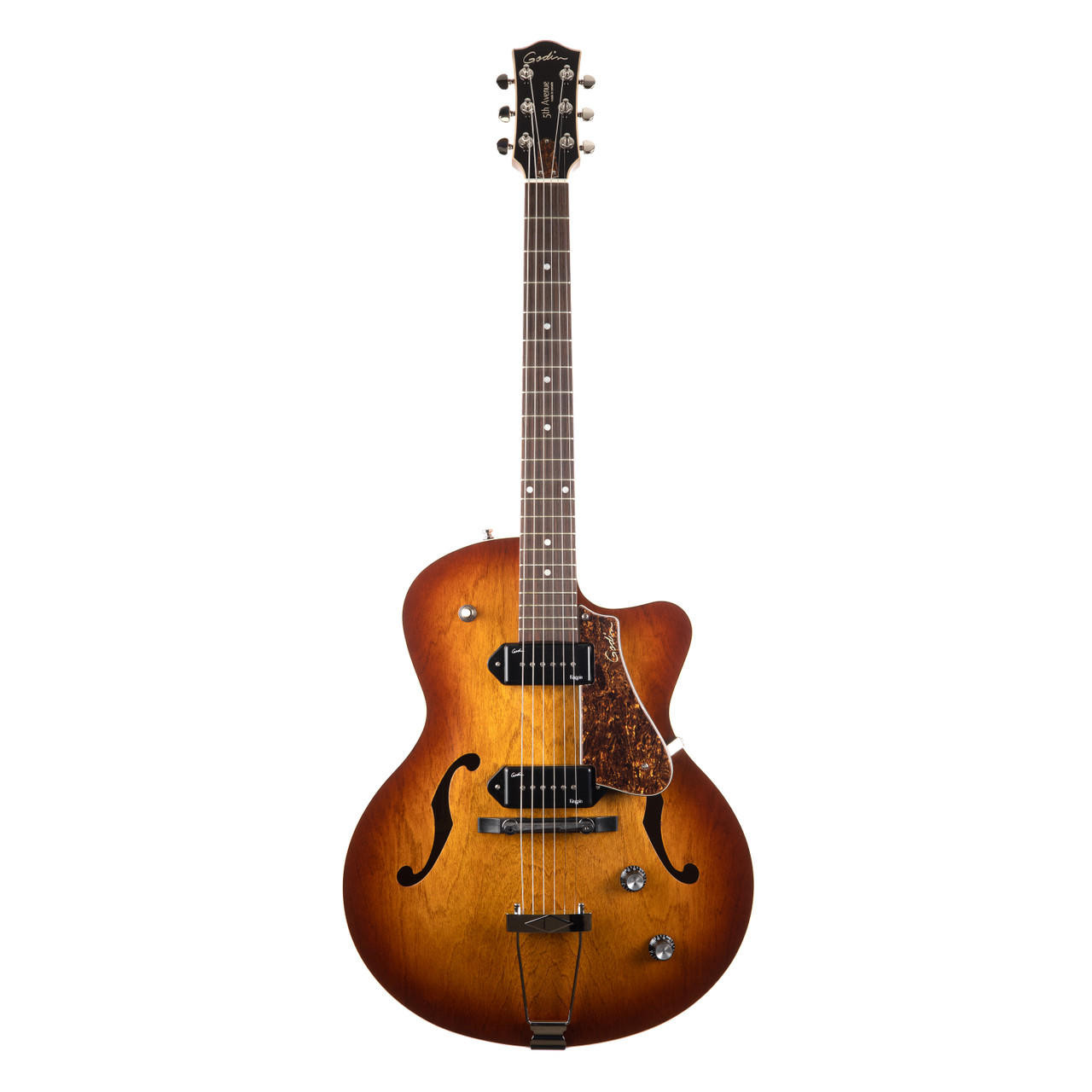 Godin 5th Avenue CW Kingpin II P90 Hollowbody - Cognac Burst