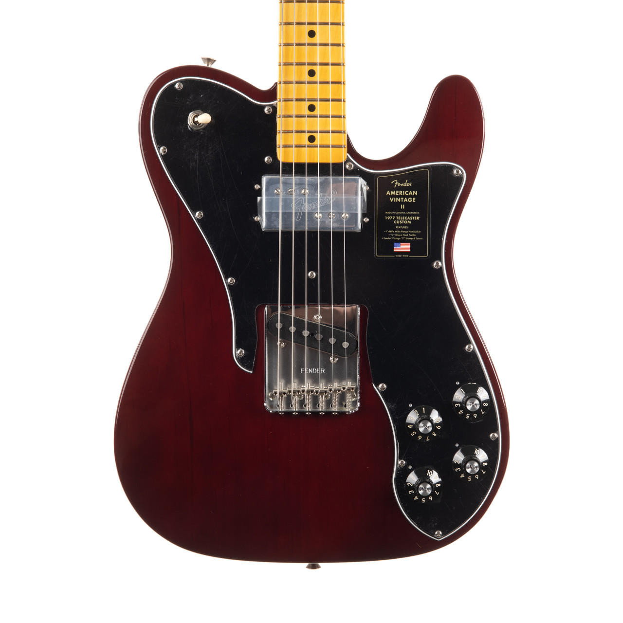 Fender American Vintage II 1977 Telecaster Custom Maple - Wine Red
