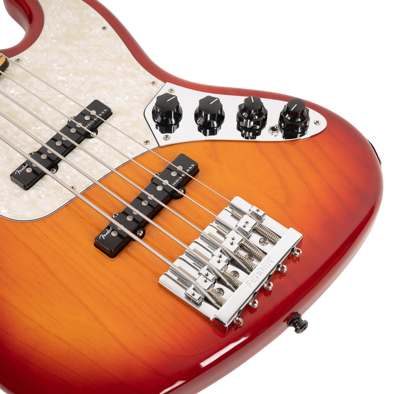Used Fender American Ultra Jazz Bass V Plasma Red Burst 2020