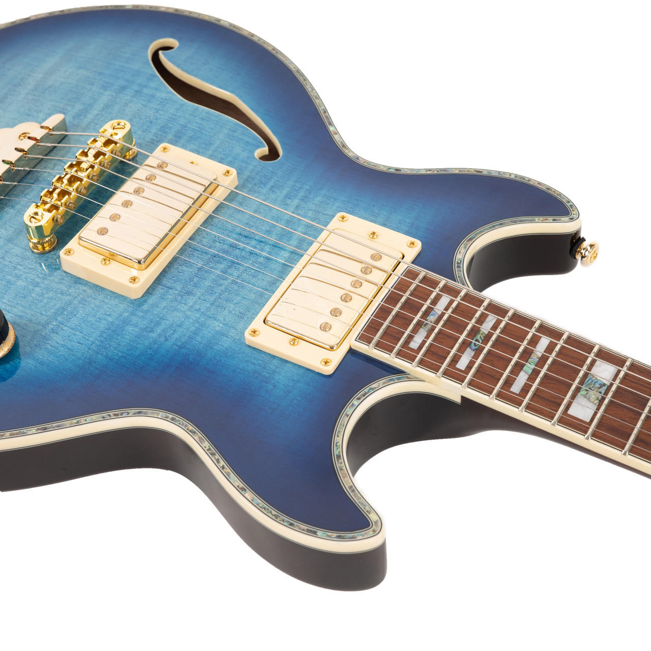 Ibanez AR520HFM AR Standard Hollow Body - Light Blue Burst | Cream