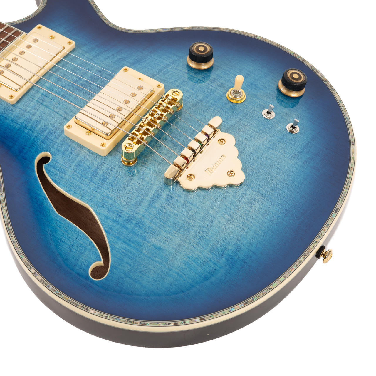 Ibanez AR520HFM AR Standard Hollow Body - Light Blue Burst | Cream