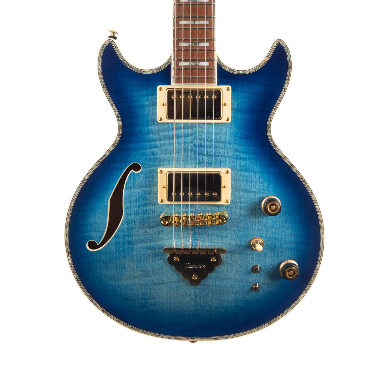 Ibanez AR520HFM AR Standard Hollow Body - Light Blue Burst | Cream