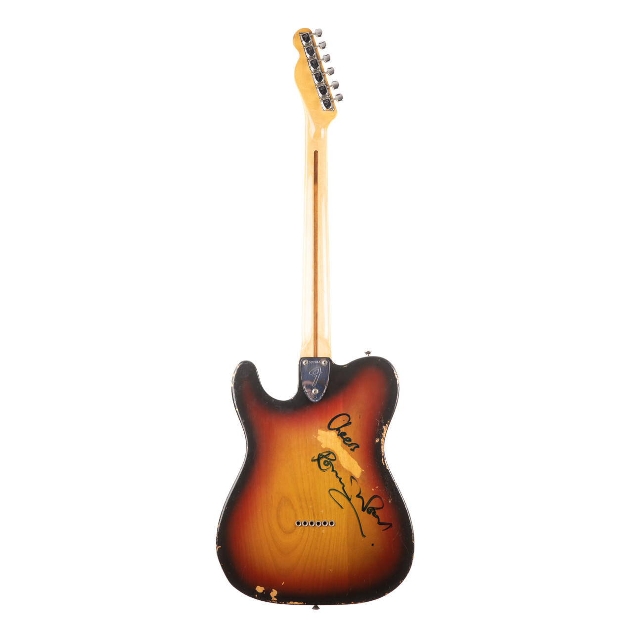 Vintage Fender Telecaster Custom Sunburst 1974 Signed By Ronnie