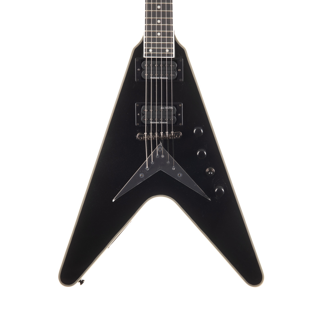 Epiphone Dave Mustaine Flying V Custom - Black Metallic | Cream