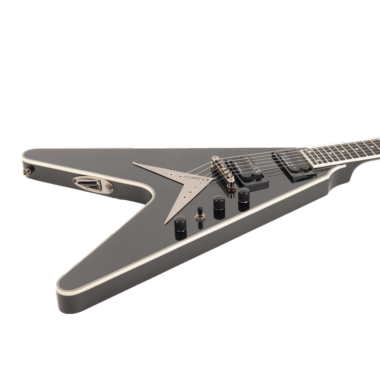 V Epiphone Dave Mustaine Flying Custom Guitar Metallic Black