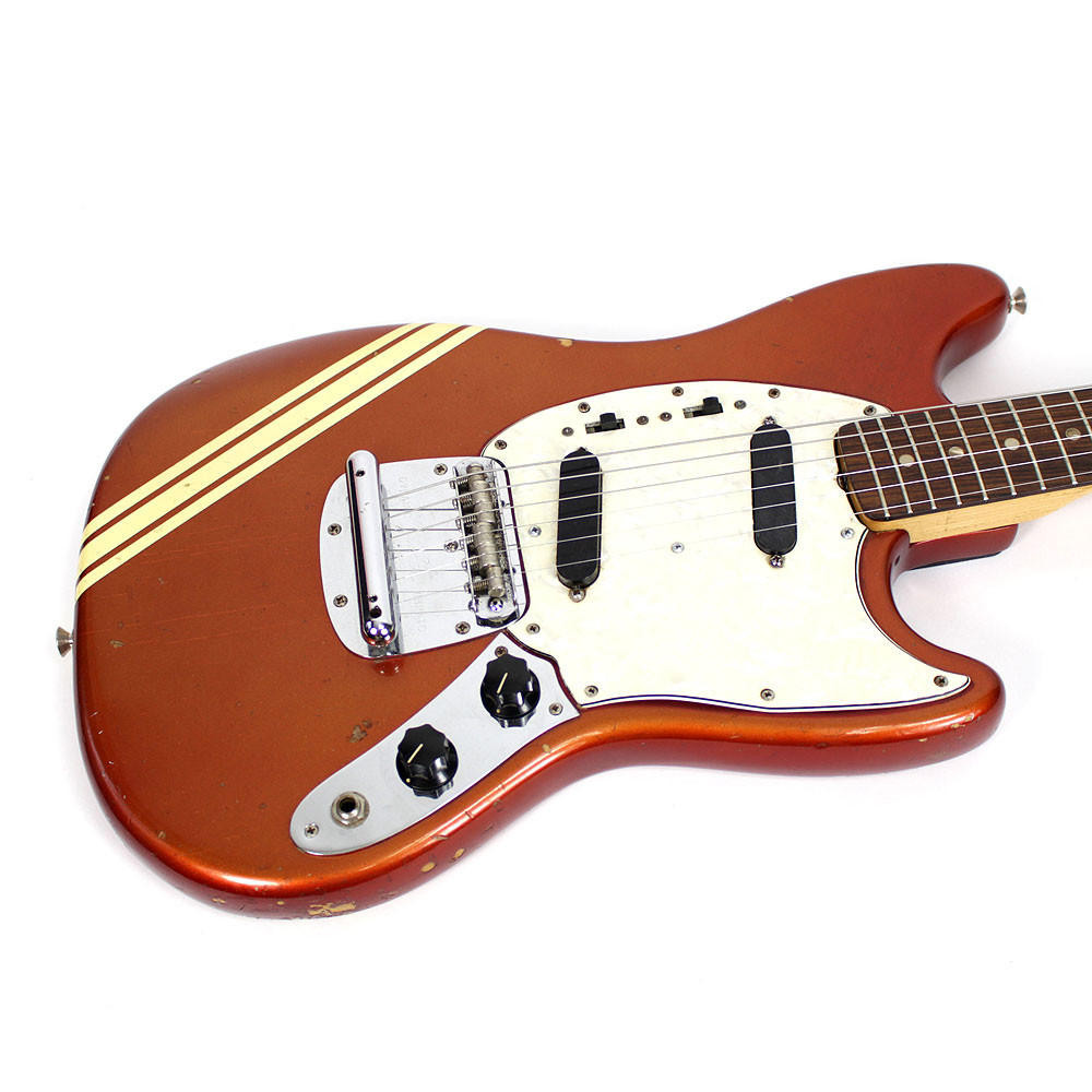 Vintage 1972 Fender Mustang Competition Electric Guitar Red Finish
