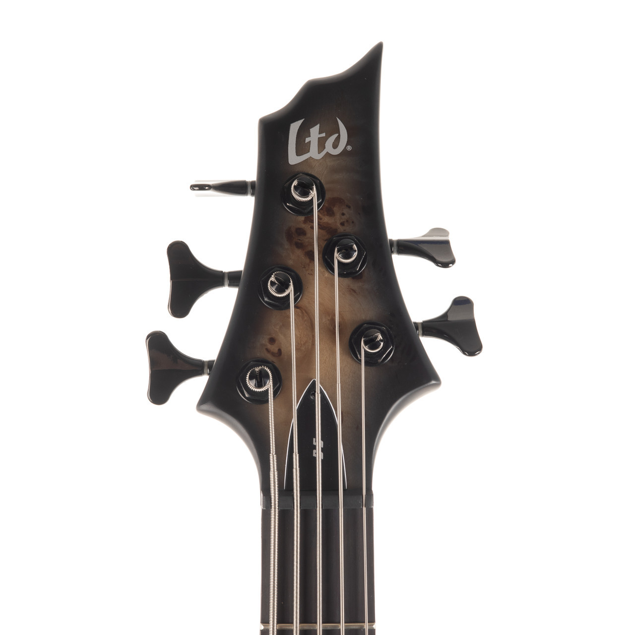 ESP LTD B-5 Ebony 5 String Bass - Charcoal Burst Satin | Cream