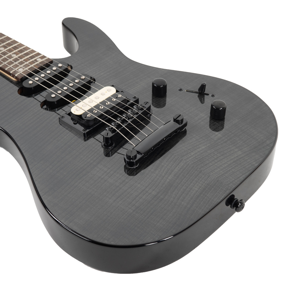kramer striker ベース Kramer Striker Figured HSS Stoptail - Transparent Ebony | Cream
