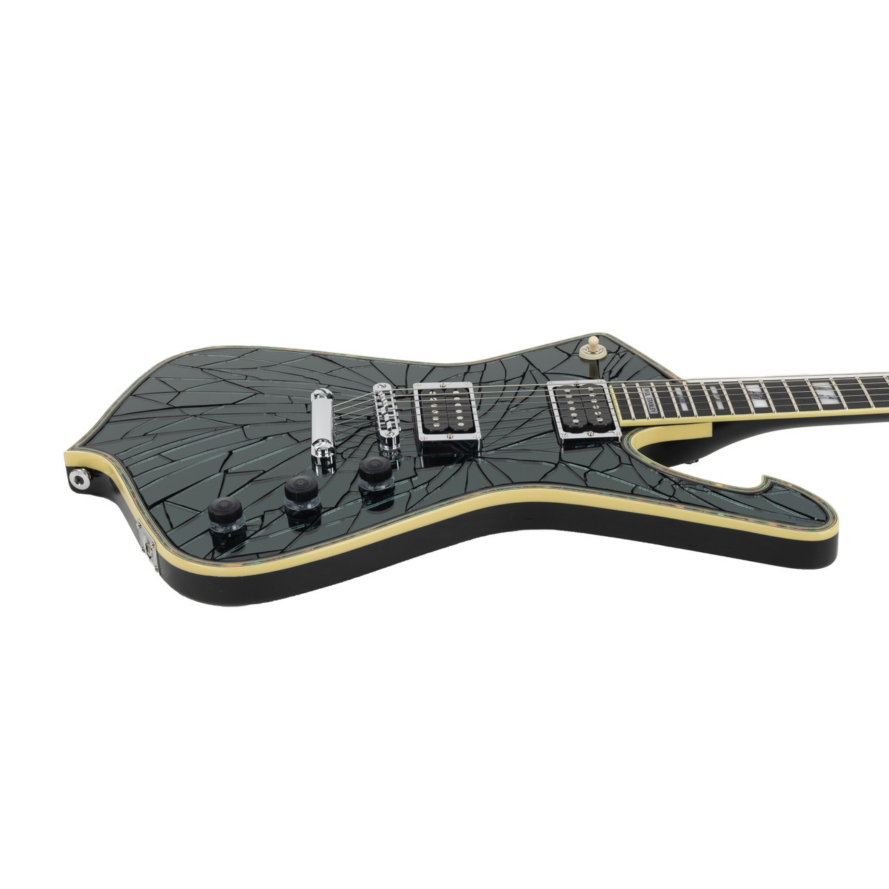 Ibanez Paul Stanley Signature PS3CM - Black Cracked Mirror | Cream