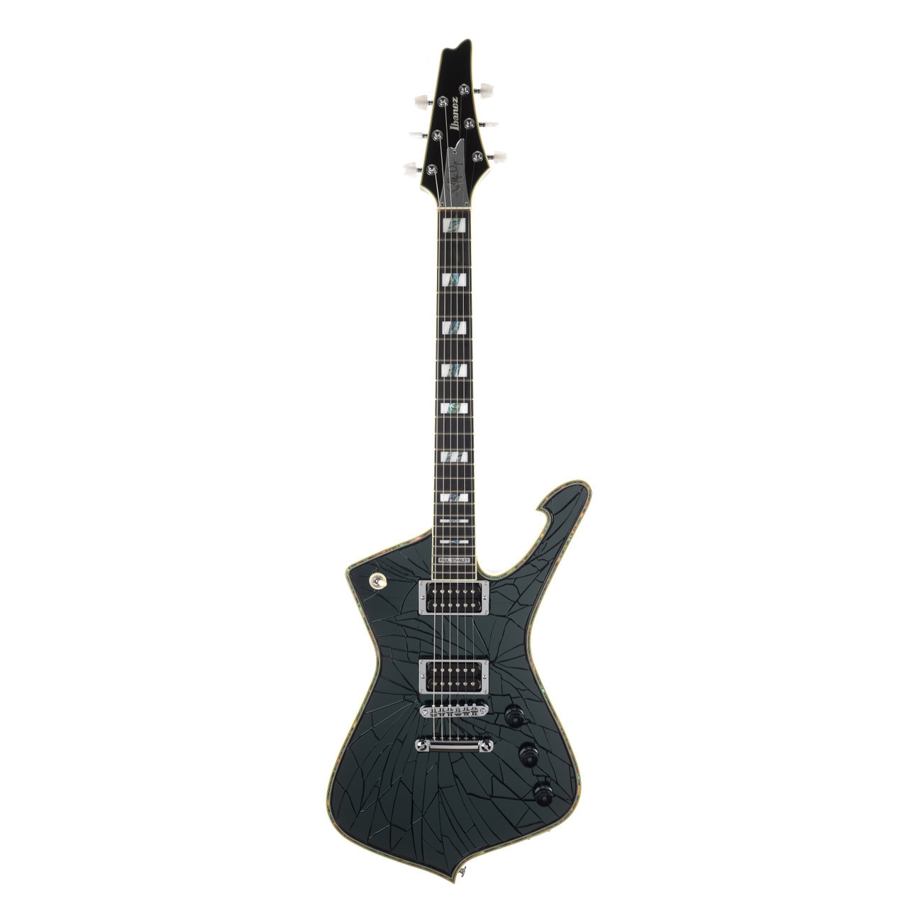 Ibanez Paul Stanley Signature PS3CM - Black Cracked Mirror | Cream