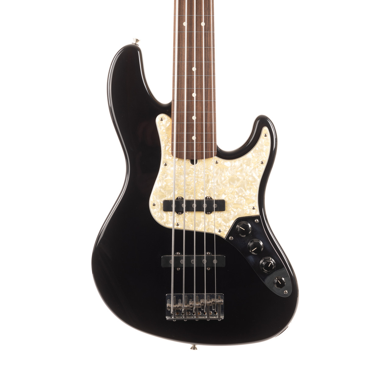 Used Fender Fretless Jazz Bass Deluxe V 5-String Black 1996
