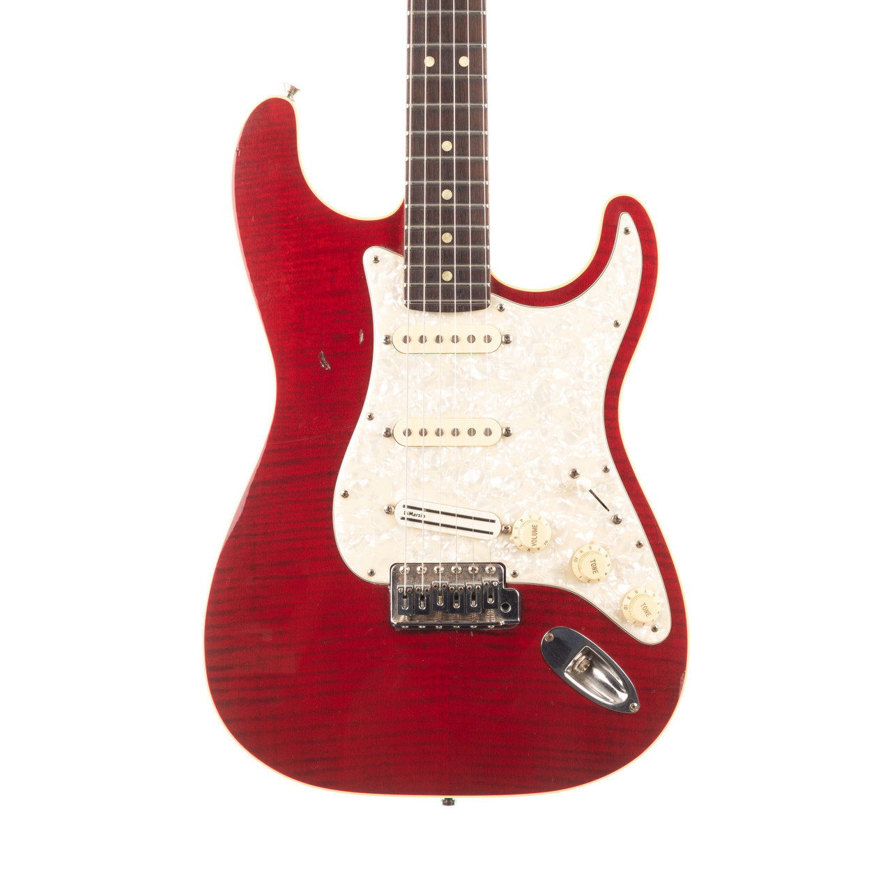 Used Fender CIJ Aerodyne Strat Trans Red Flame 2008 | Cream City Music