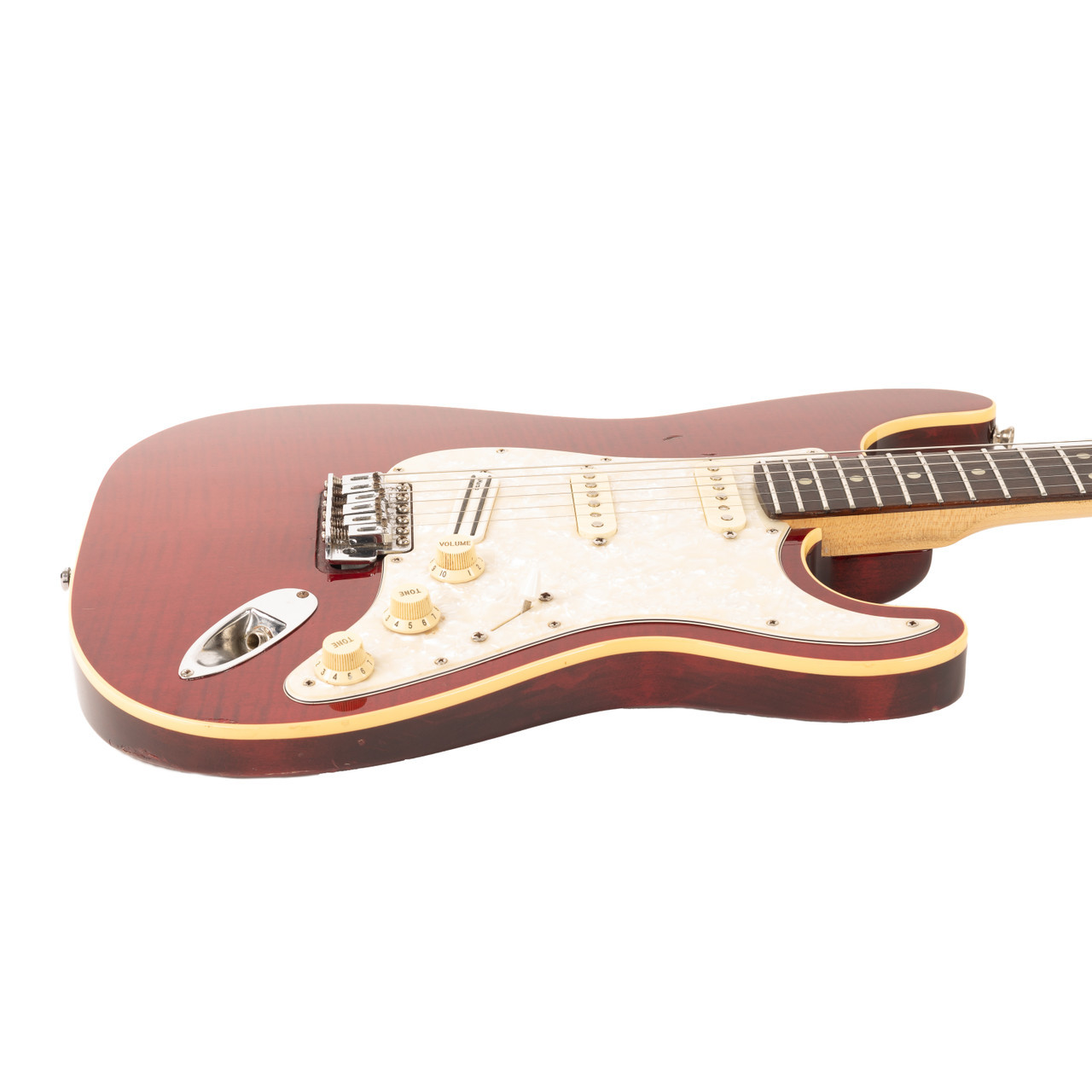 Used Fender CIJ Aerodyne Strat Trans Red Flame 2008 | Cream City Music