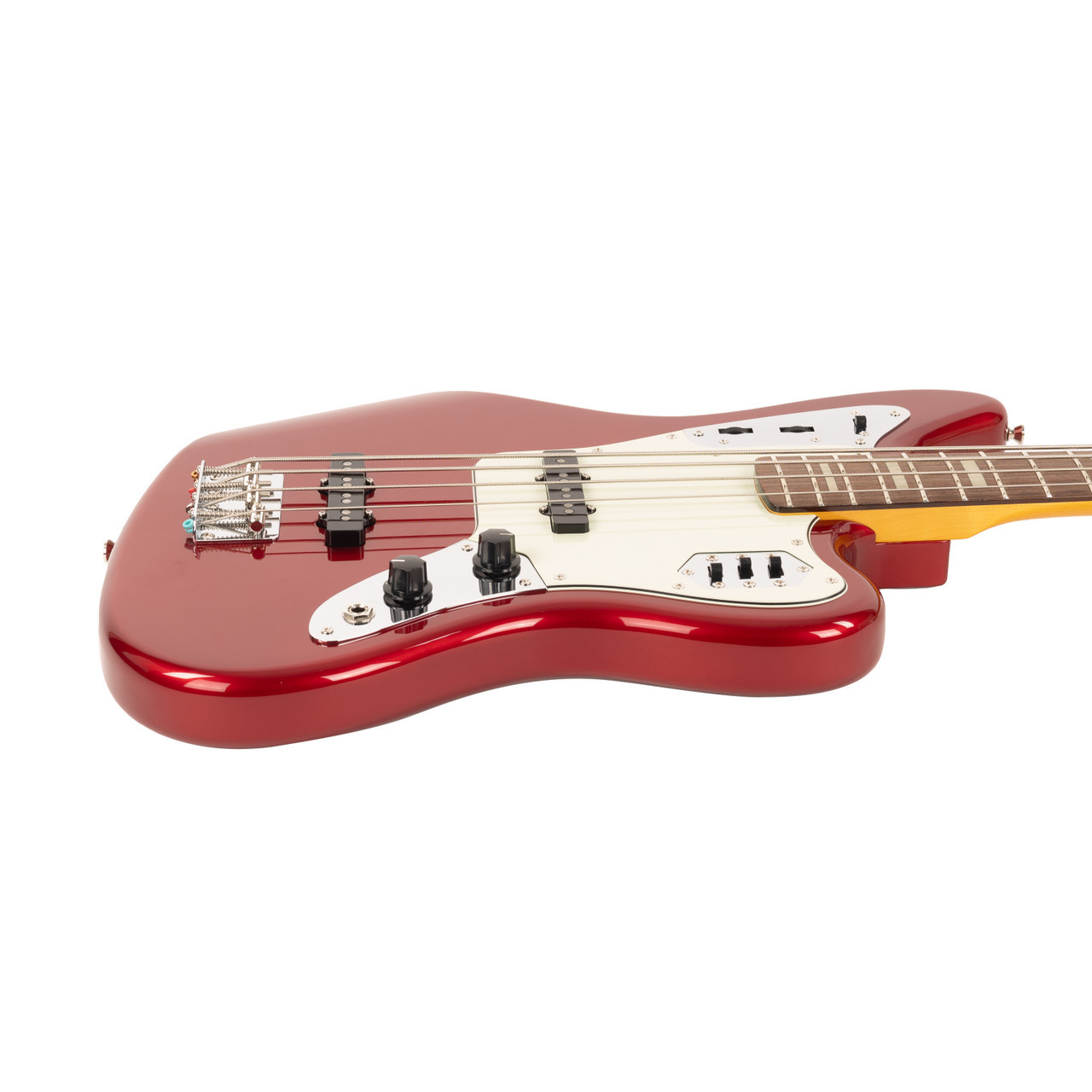 Used Fender Jaguar Bass MIJ Candy Apple Red 2012 | Cream City Music