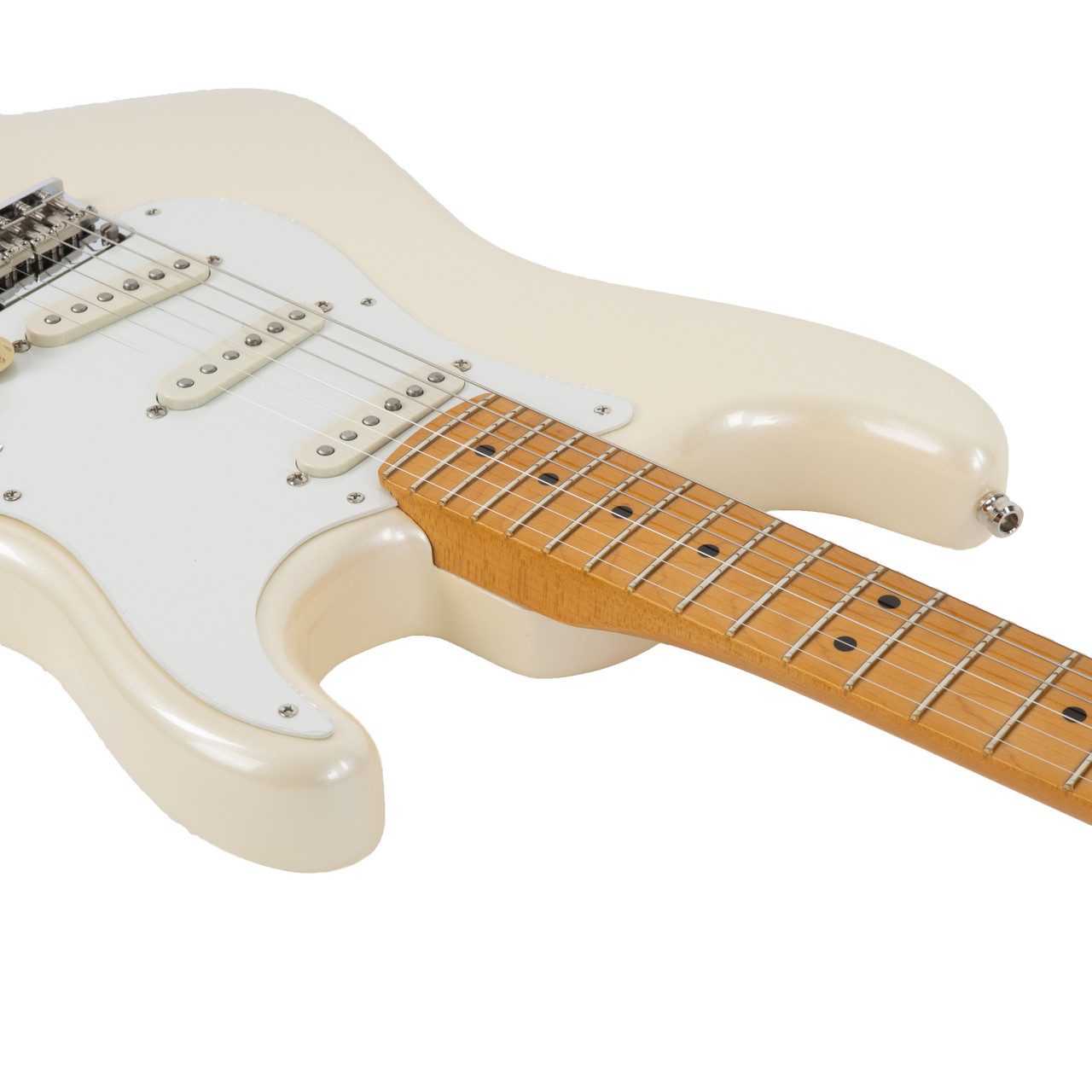 Fender Lincoln Brewster Stratocaster Maple - Olympic Pearl | Cream