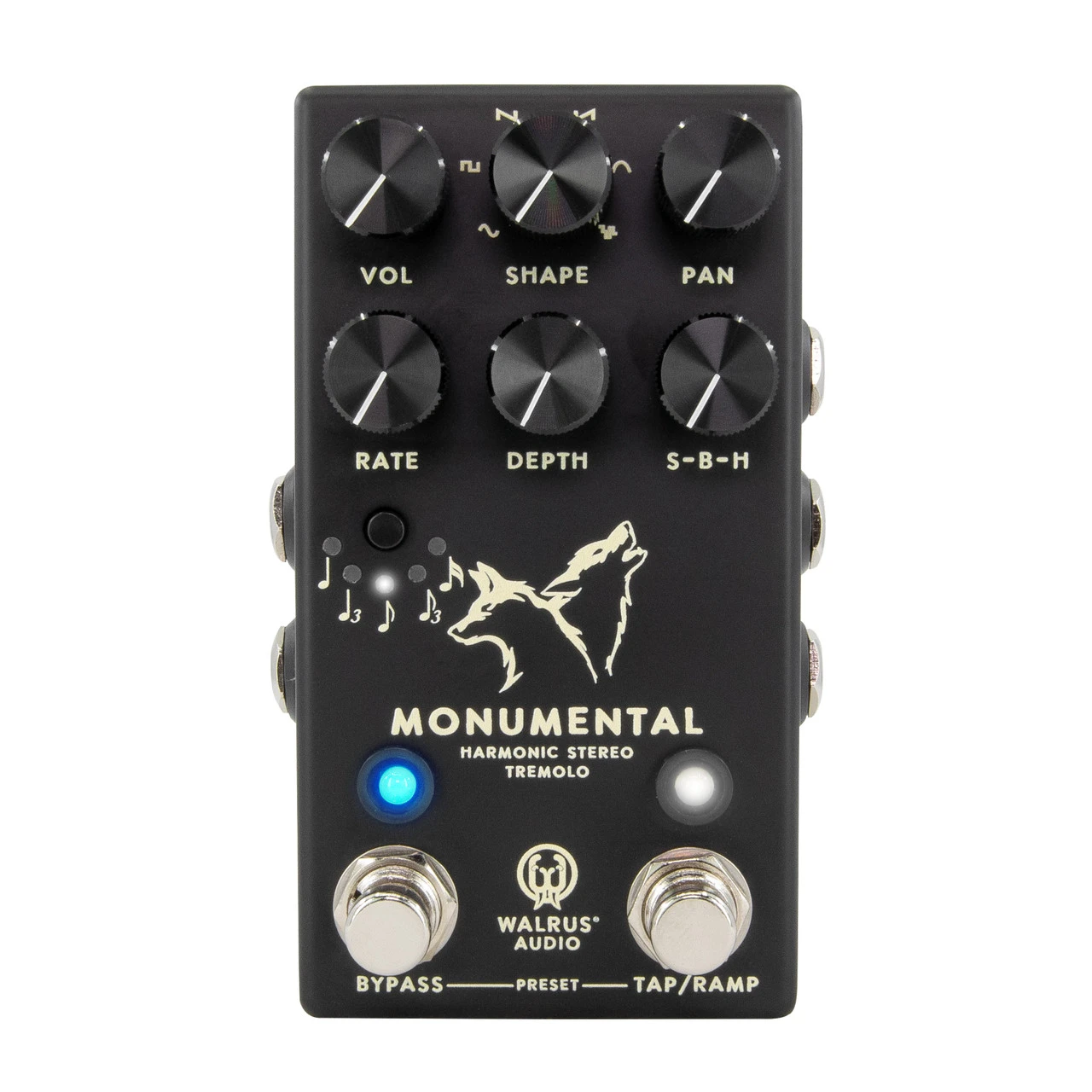 Walrus Audio Monumental Harmonic Stereo Tap Tremolo Pedal - Black