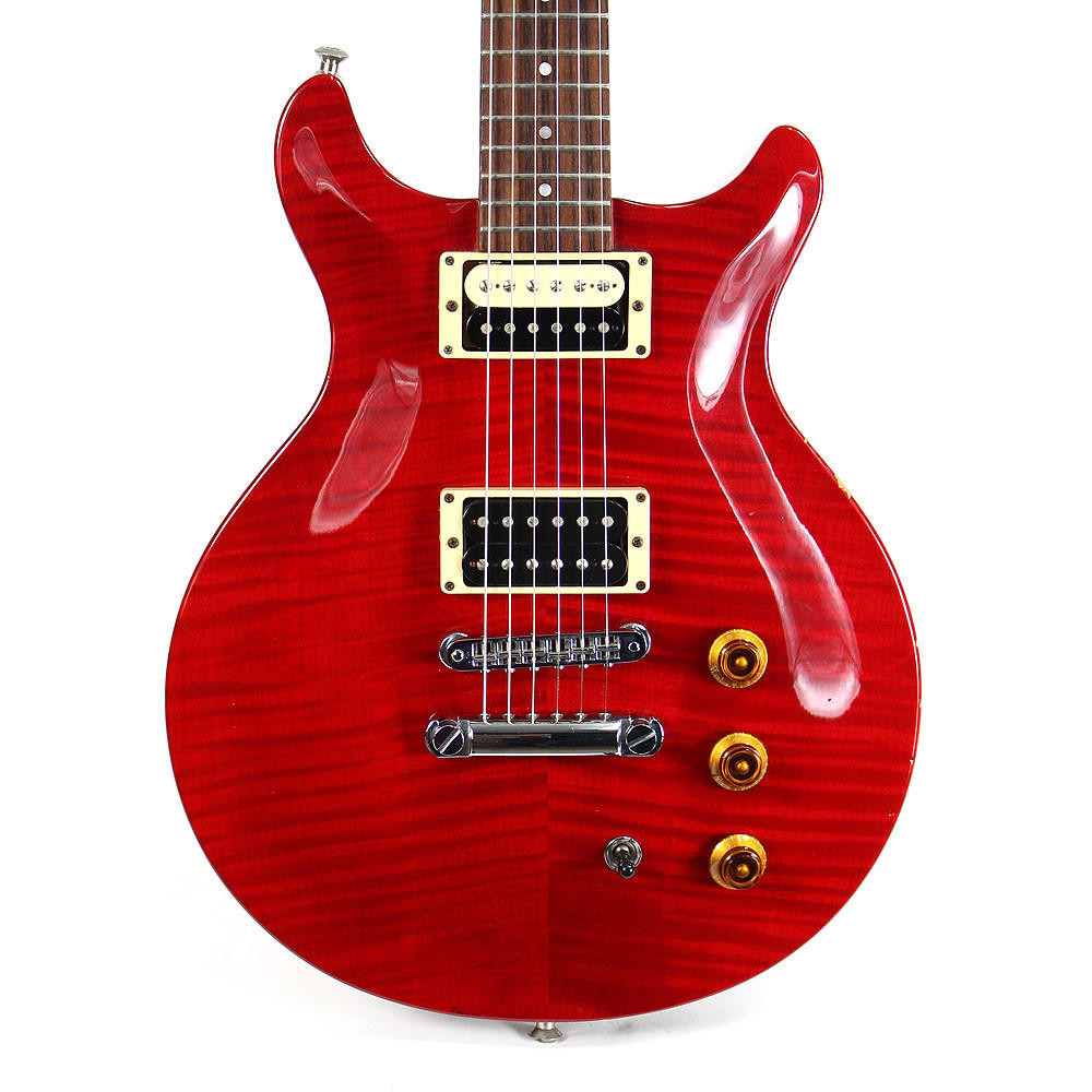 1993 USA Hamer Studio Electric Guitar Flame Top Trans Cherry