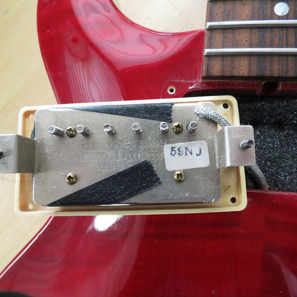 1993 USA Hamer Studio Electric Guitar Flame Top Trans Cherry