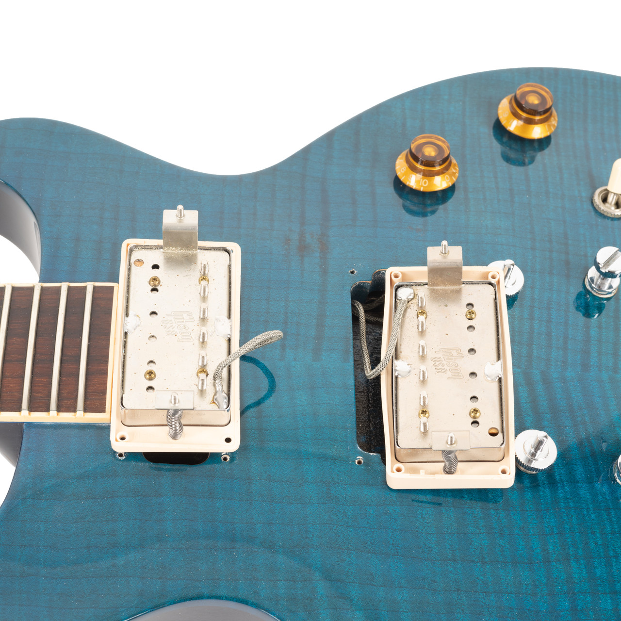 Used Gibson Les Paul Double Cutaway Standard Blue Flame 1998