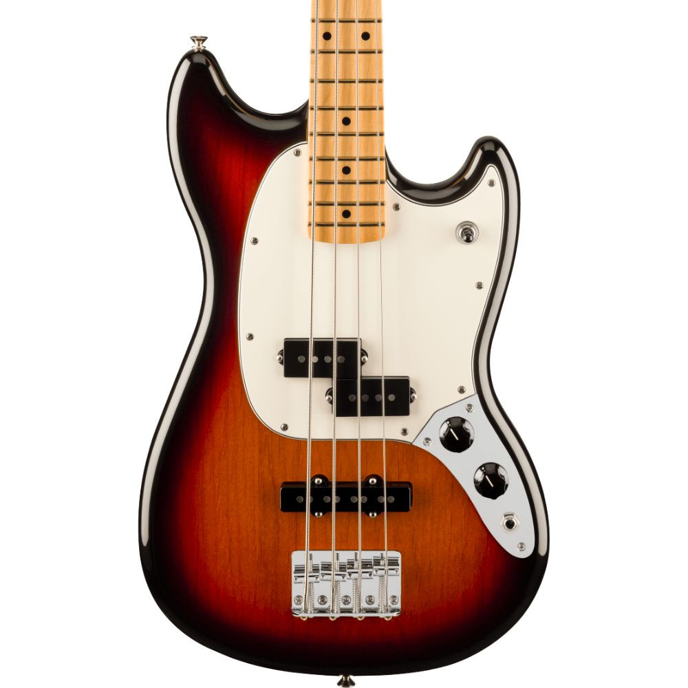 Fender Player II Mustang Bass PJ Maple - 3-Color Sunburst | Cream