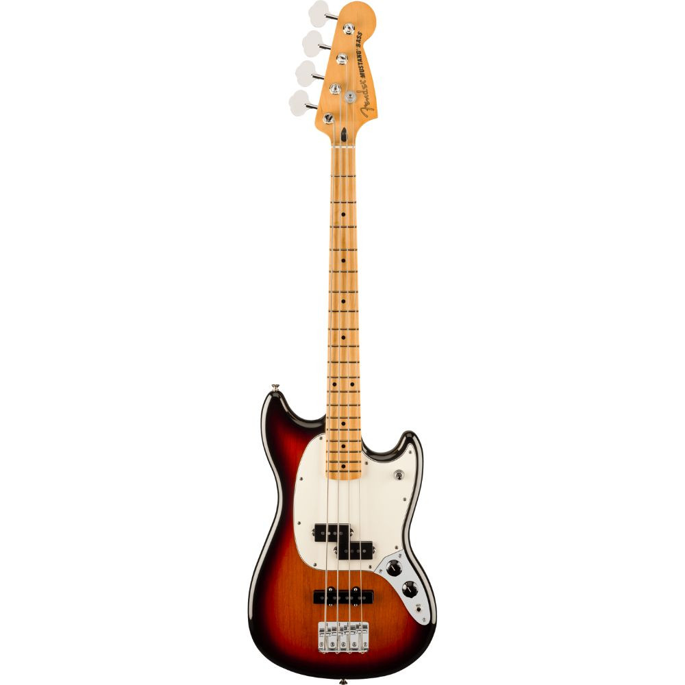 Fender Player II Mustang Bass PJ Maple - 3-Color Sunburst | Cream