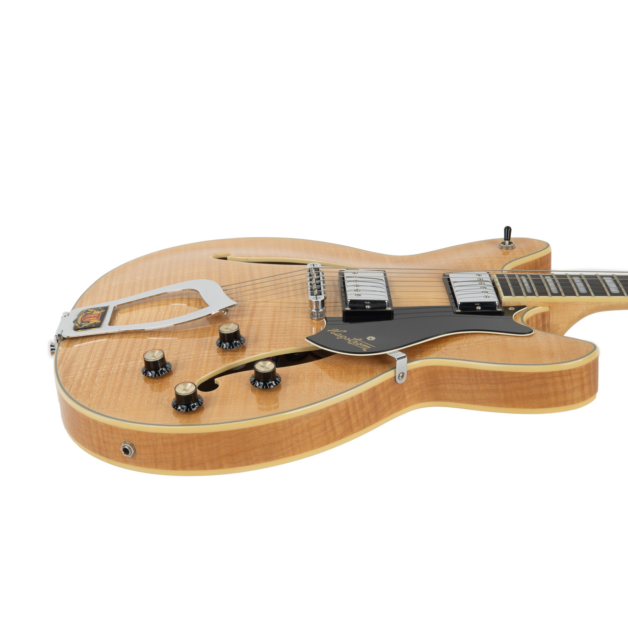 Used Hagstrom Viking Deluxe Natural Flamed Maple | Cream City Music Used Hagstrom Viking Deluxe Natural Flamed Maple | Cream City Music