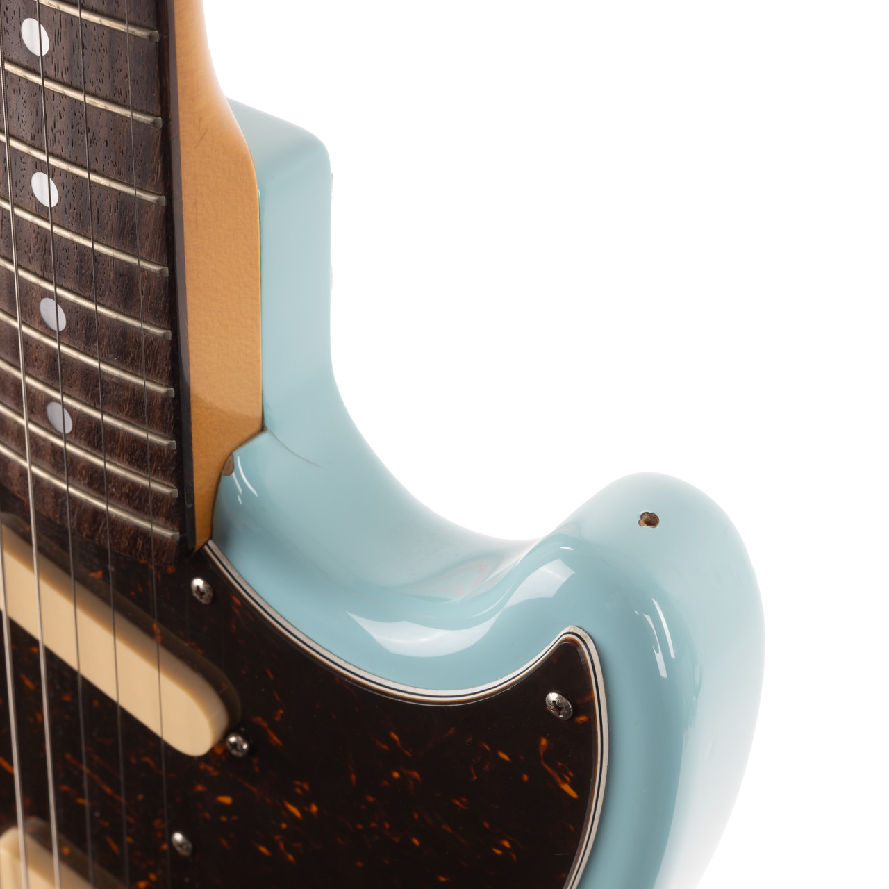 Used Fender MG-69 Mustang Reissue MIJ Sonic Blue | Cream City Music