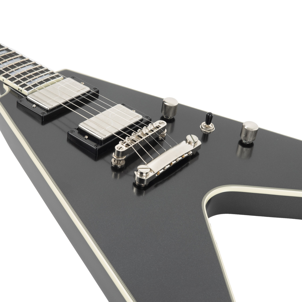 Epiphone Flying V Prophecy - Aged Jet Black Metallic | Cream City