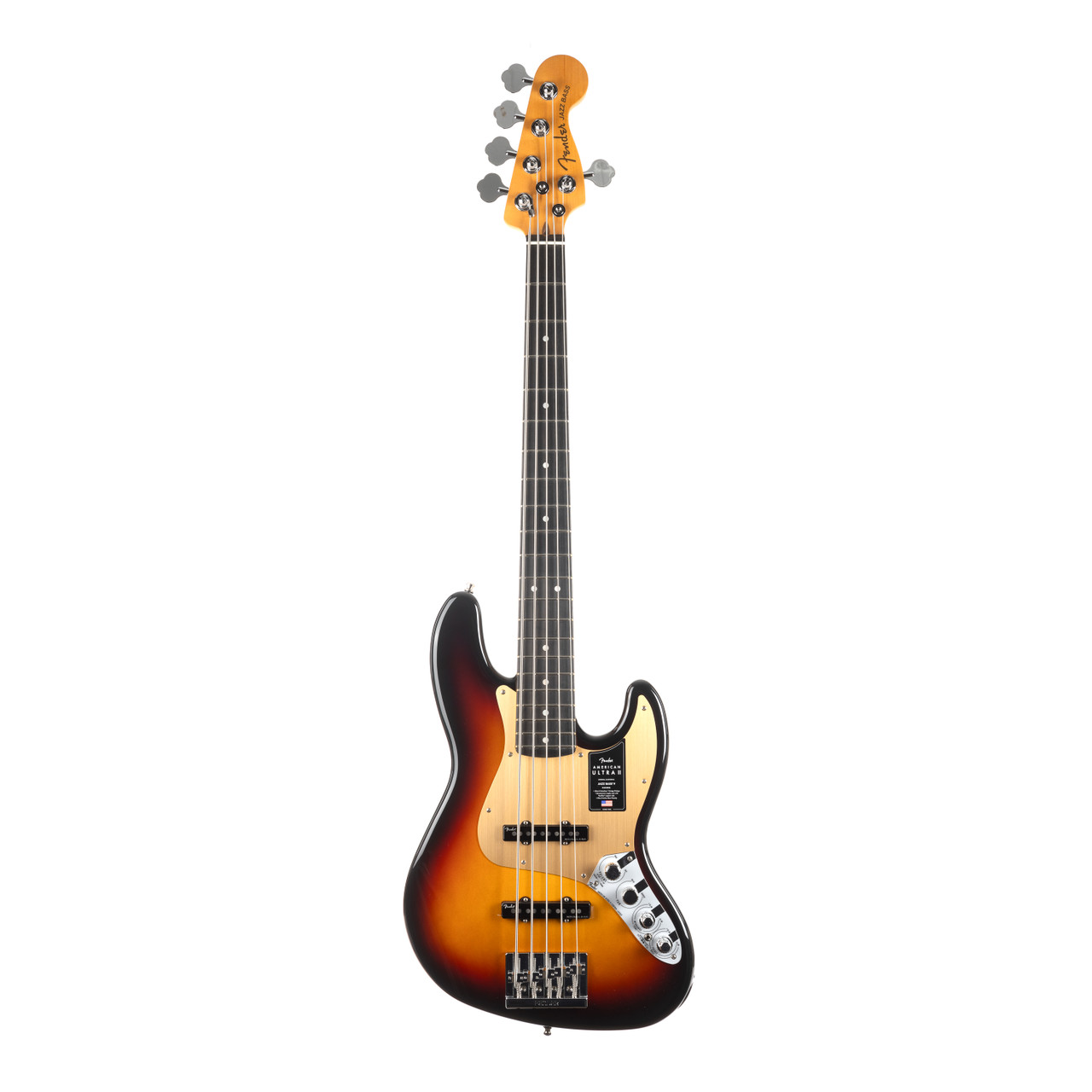 Fender American Ultra II Jazz Bass V Ebony - Ultraburst | Cream 