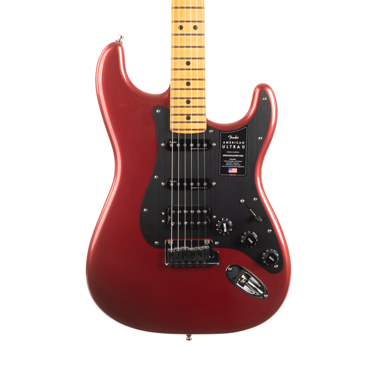 ギター Fender USA stratocaster HSS Fender American Ultra II Stratocaster HSS Maple - Sinister Red