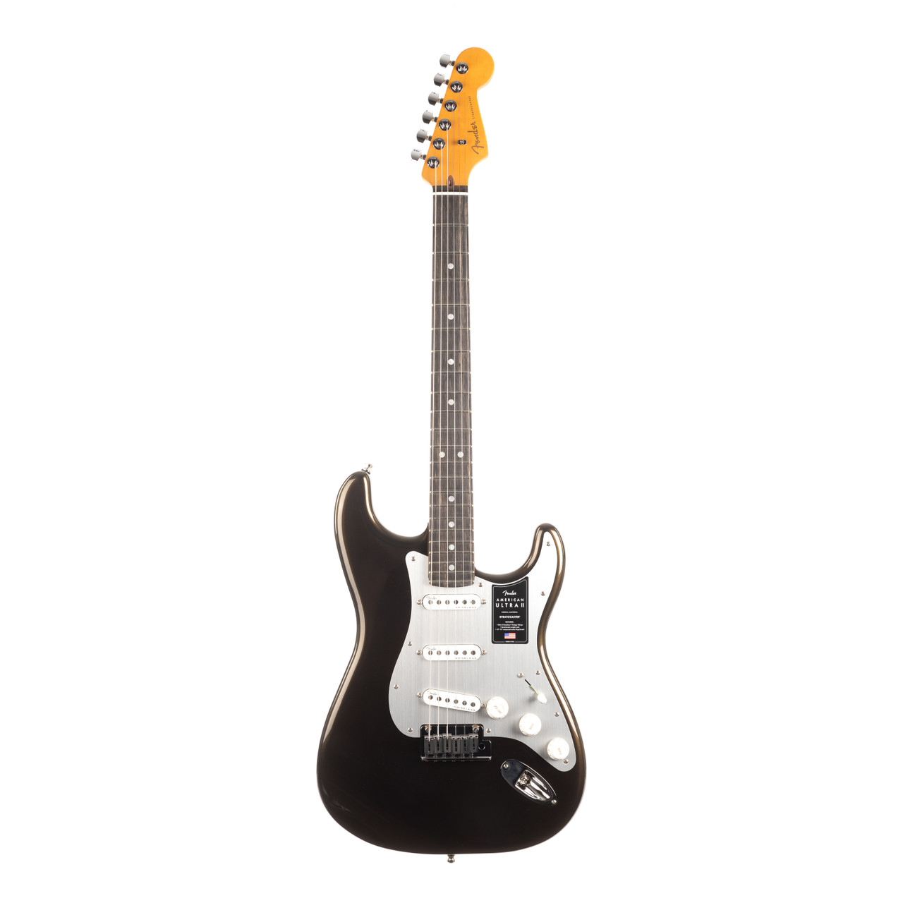 Fender American Ultra II Stratocaster Ebony - Texas Tea | Cream