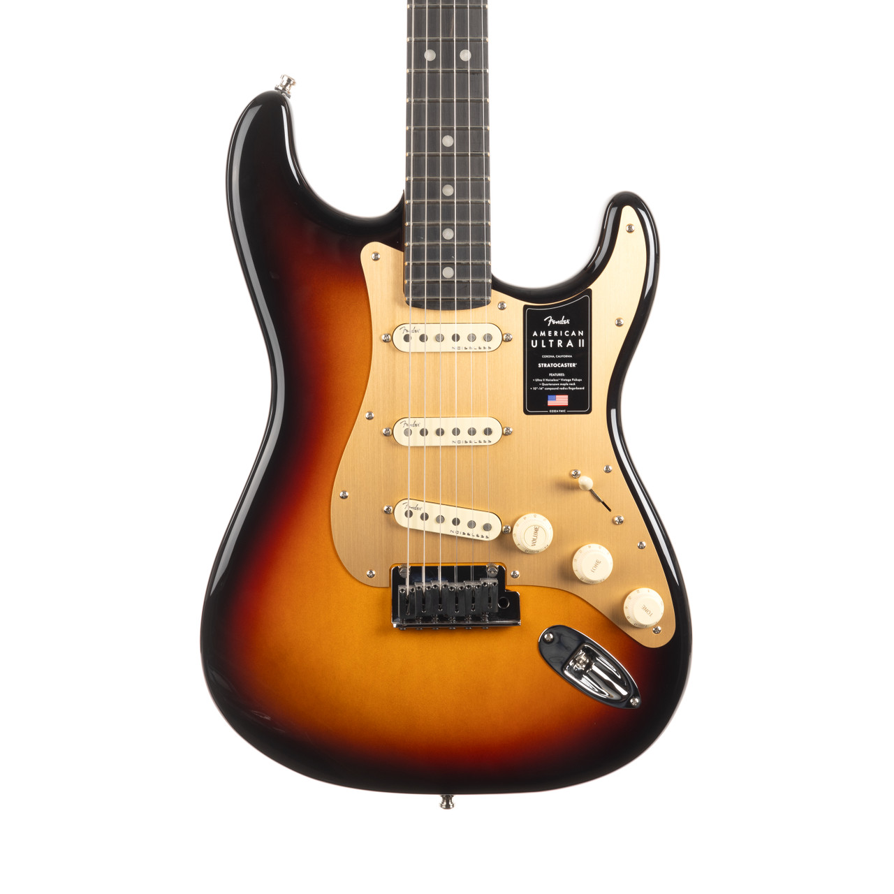 Fender American Ultra II Stratocaster Ebony - Ultraburst | Cream