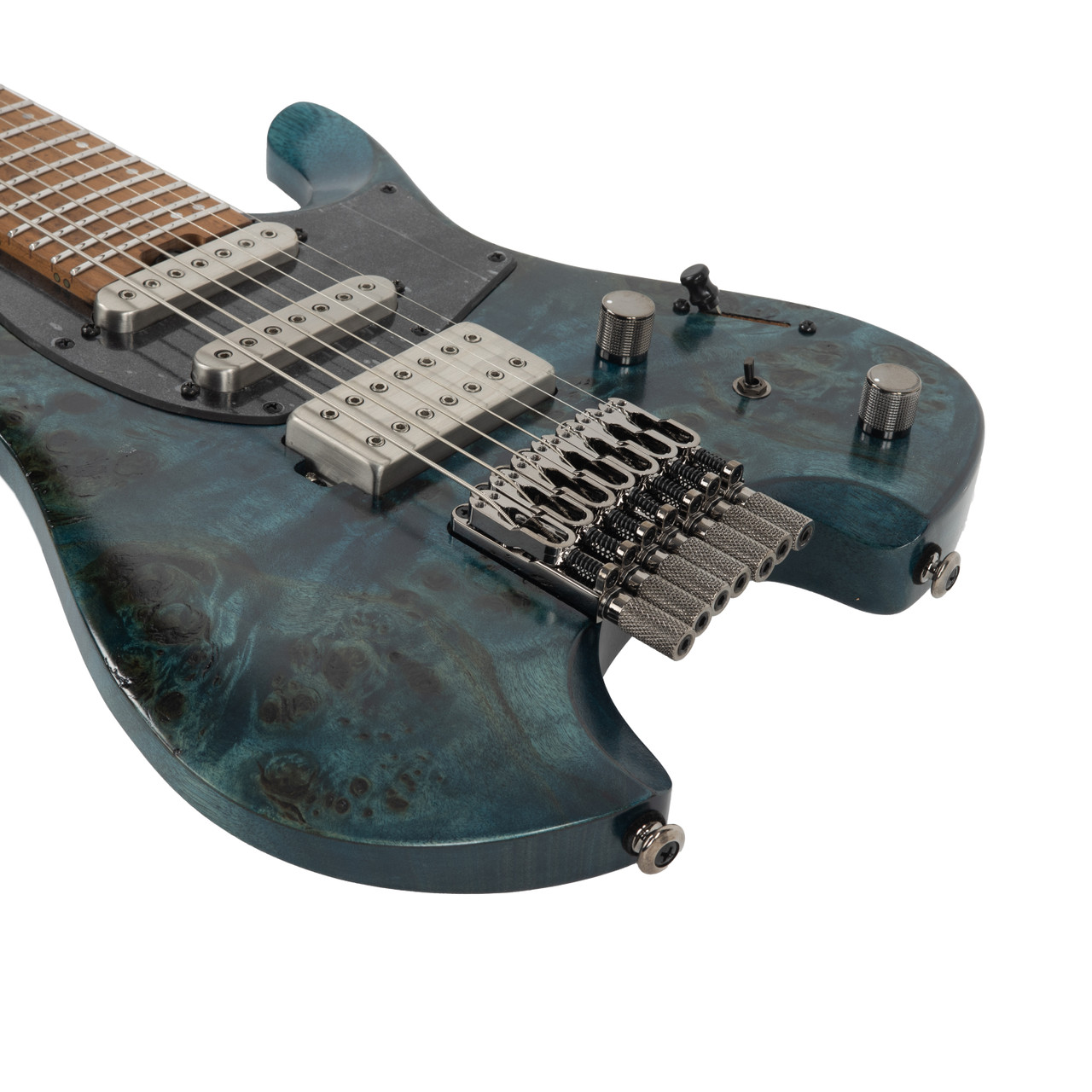 Ibanez Q547PB 7-String Electric Guitar - Cosmic Blue Low Gloss