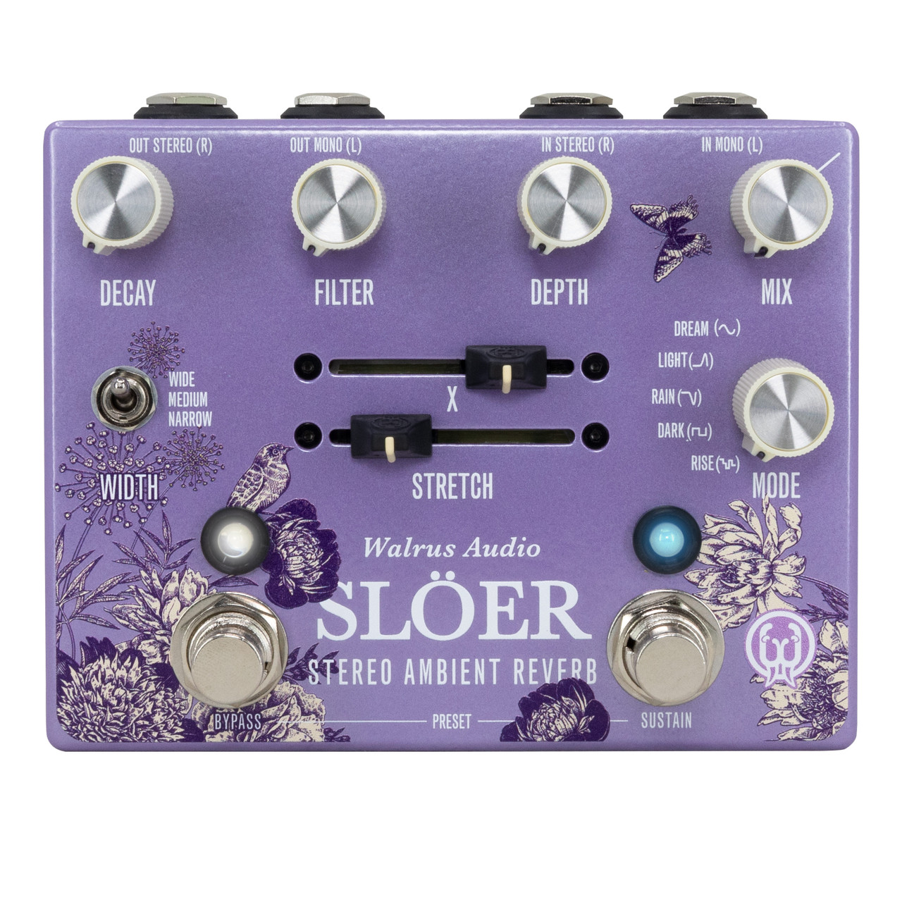 Walrus Audio SLÖER Stereo Ambient Reverb Pedal - Limited Floral
