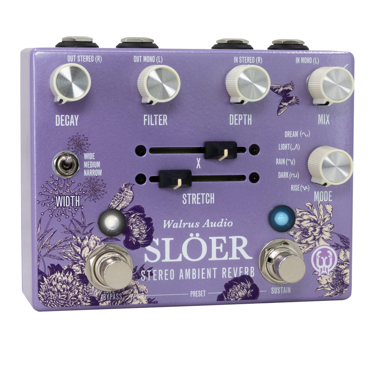 Walrus Audio SLÖER Stereo Ambient Reverb Pedal - Limited Floral