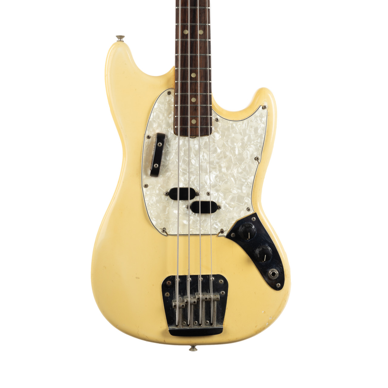 Vintage Fender Mustang Bass Olympic White 1974 | Cream City Music