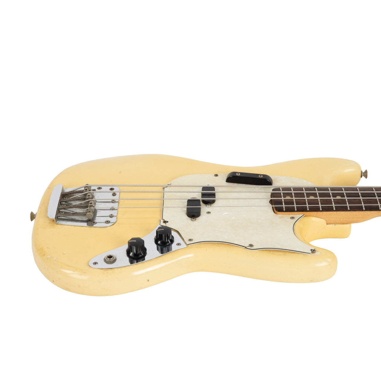 Vintage Fender Mustang Bass Olympic White 1974 | Cream City Music