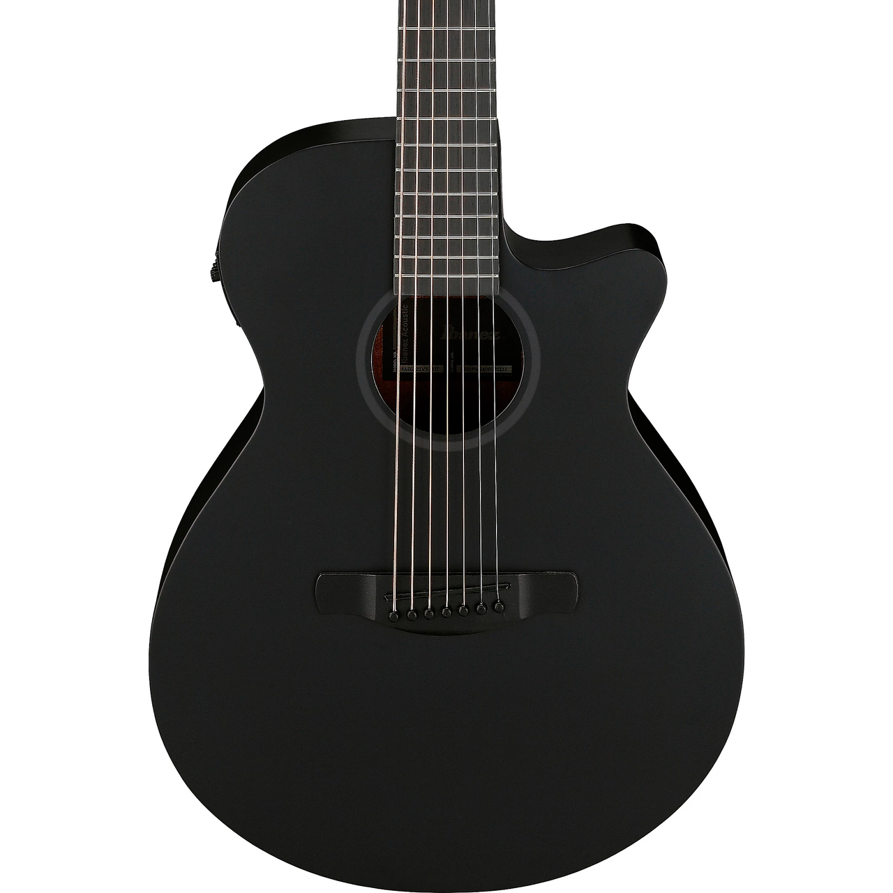 Ibanez セミアコースティックギター ブラック Ibanez AEG721 7 String Acoustic-Electric - Black Out | Cream City