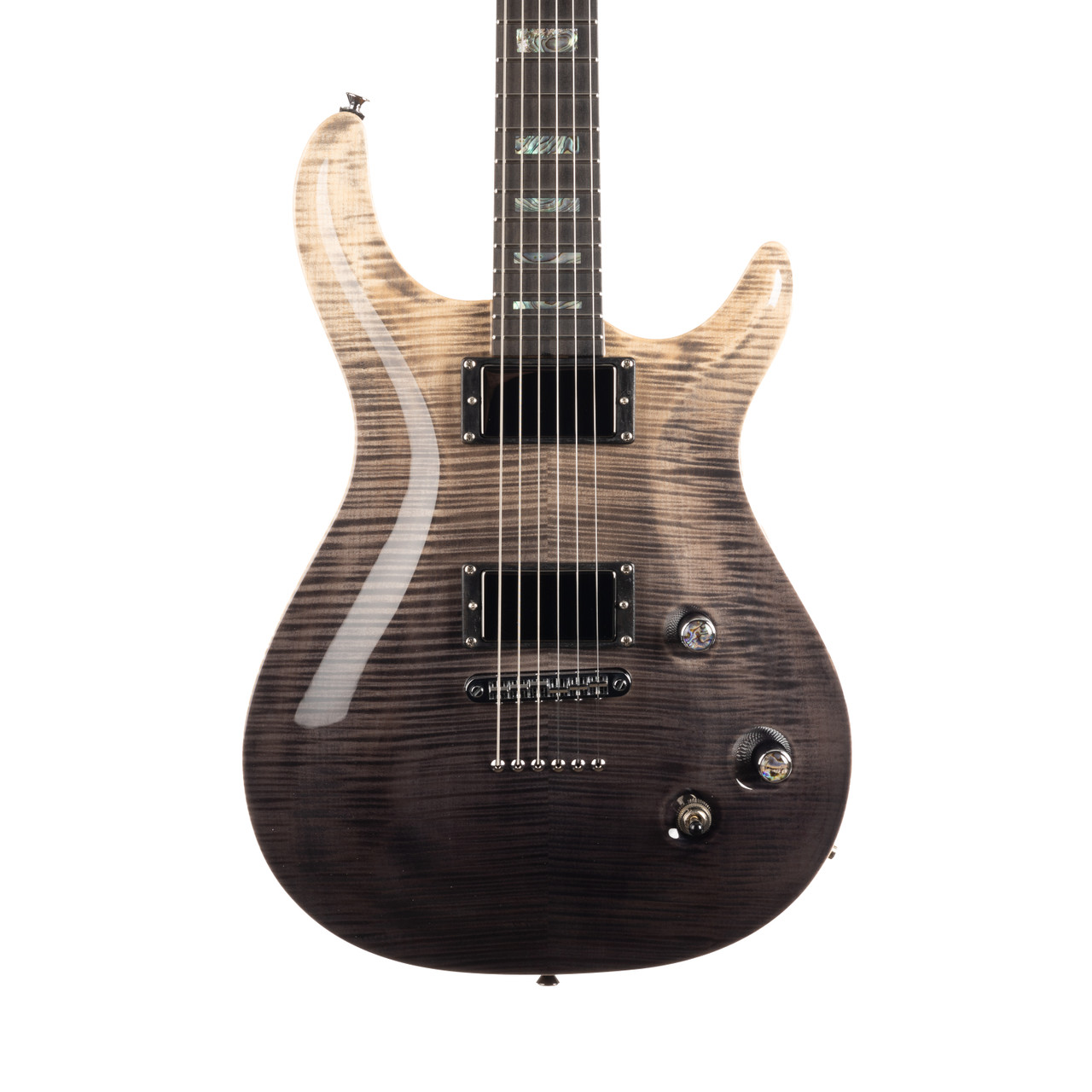 Used Kiesel CT-6 Black Limba Wood Flame Maple Sunburst | Cream