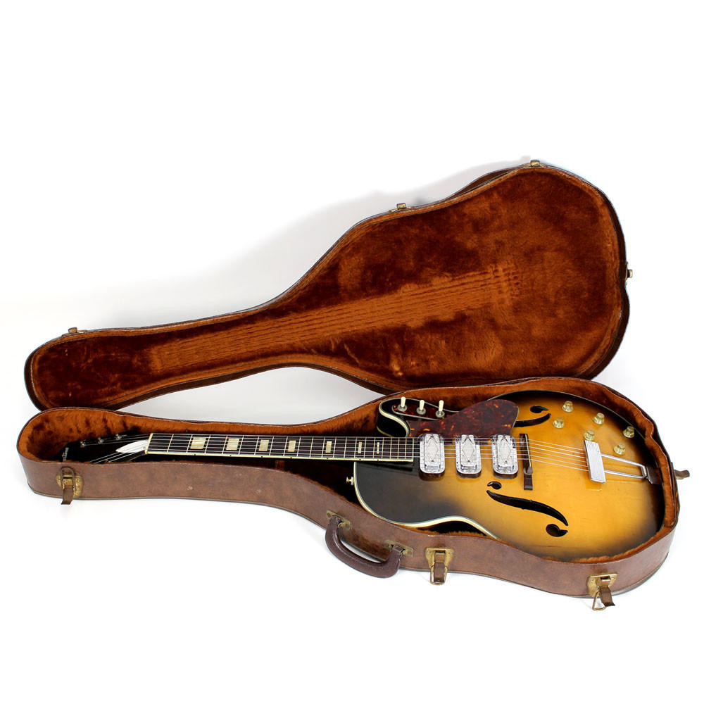 Vintage 1960s Silvertone Model 1454 Hollow Body Electric Guitar