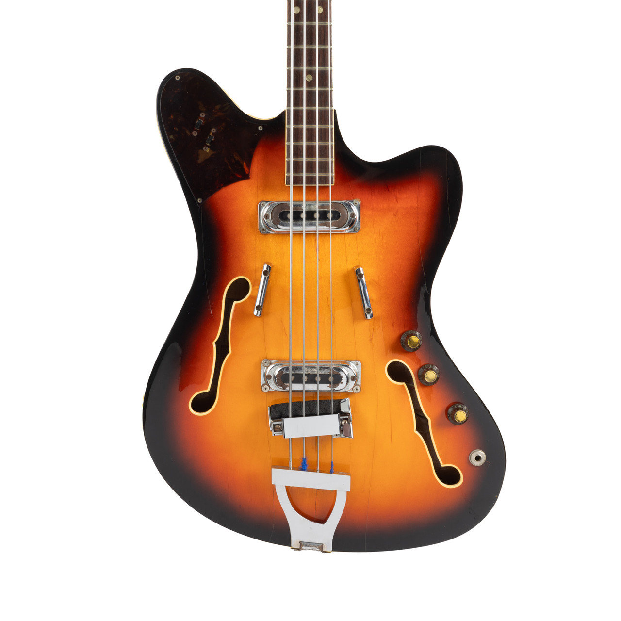 Vintage Framus Model 51454-52 Hollowbody Bass Sunburst 1966