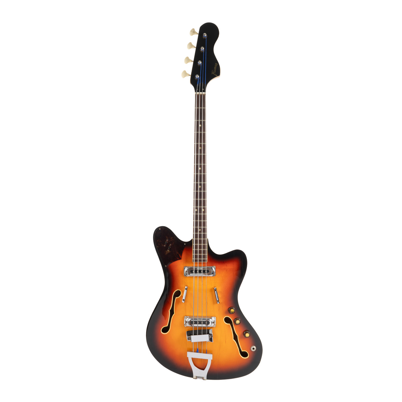 Vintage Framus Model 51454-52 Hollowbody Bass Sunburst 1966