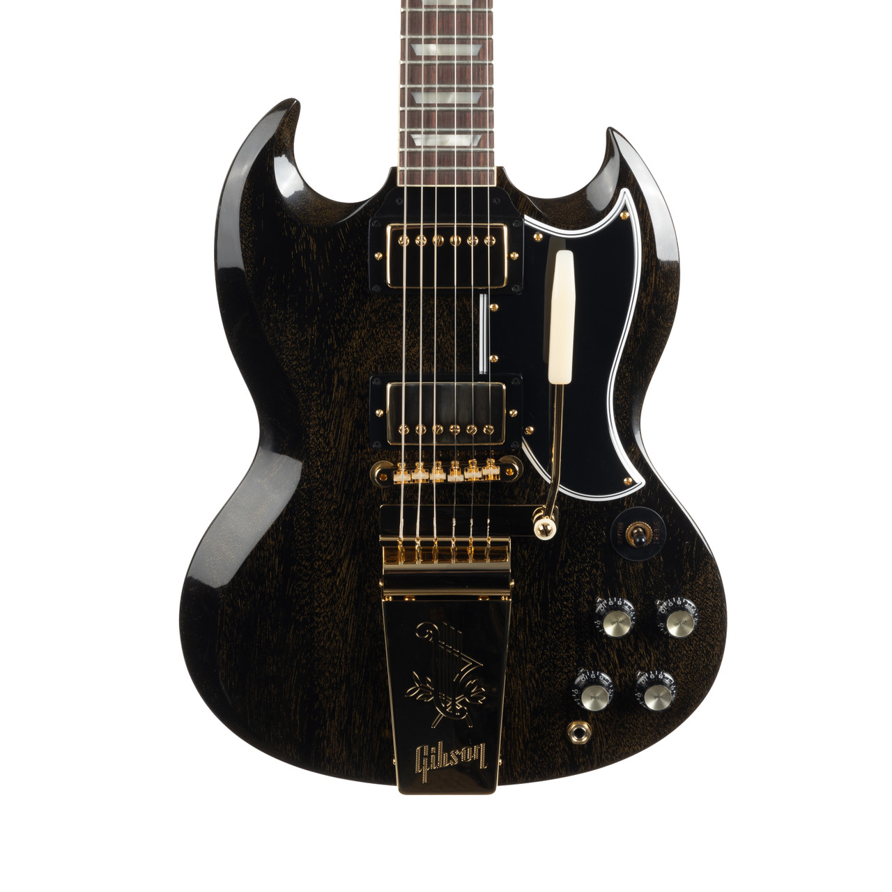 Gibson Custom Shop 1964 SG Standard Maestro - TV Black and Gold