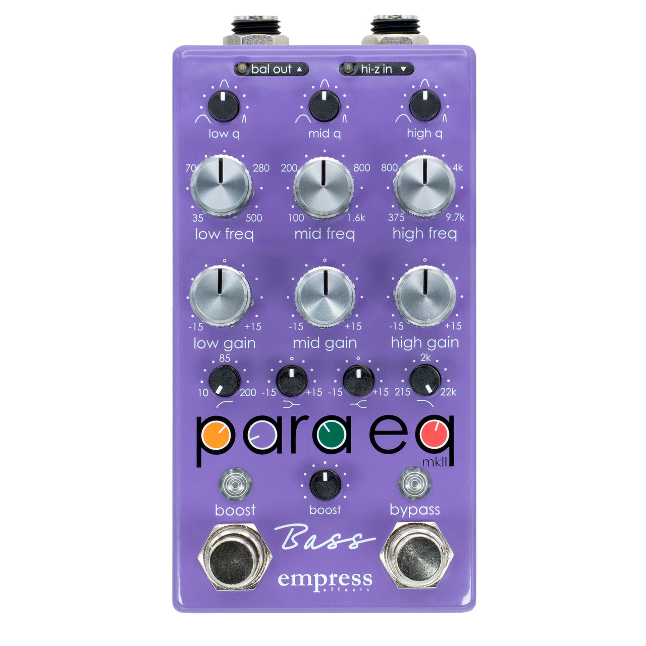 Empress ParaEq エフェクター Empress ParaEq MKII Bass Parametric EQ Pedal | Cream City Music